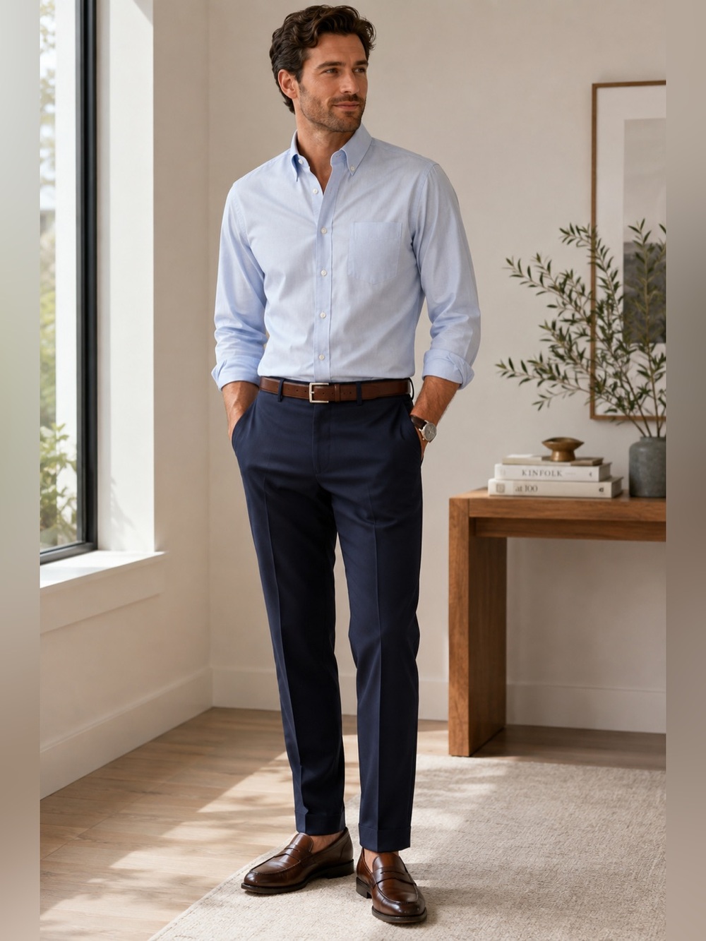 J.Crew Thompson Four Season Wool Blend Dress Pants Navy 32x30 NWT